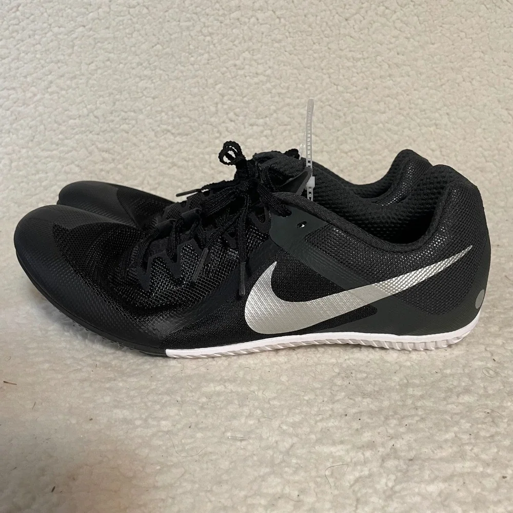 Nike Zoom Rival M 9 Mens Track Field Spikes Black Silver AH1020-001 size 14